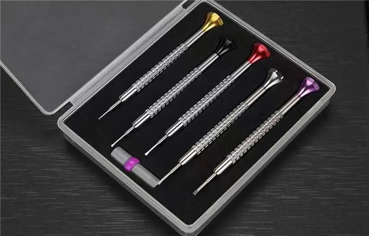 Professional Watch 5-Piece Ergonomic Screwdriver Set | Gold Line