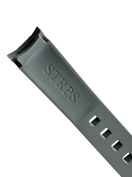 MoonSwatch Strap - Rubber - Dark Grey With White Stripe