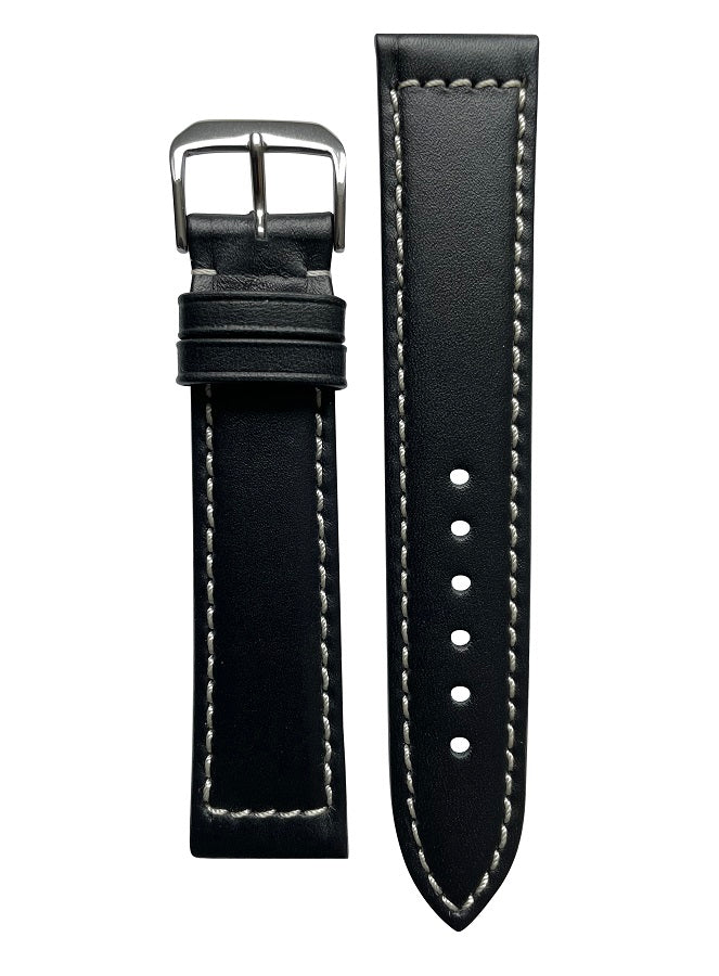 Horlogeband Happel Del Mar Waterproof Leer | Zwart