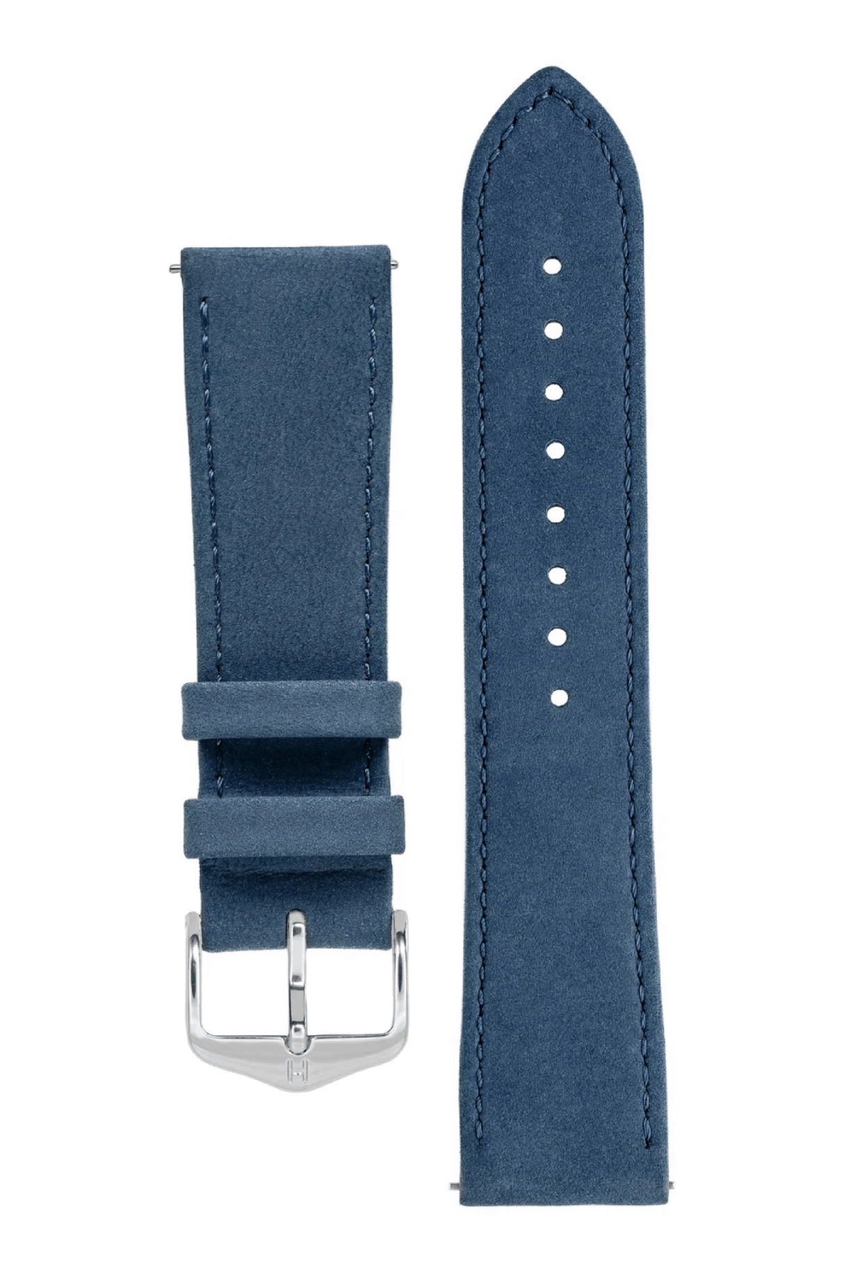 Watch Strap Hirsch Osiris Nubuck Leather - Dark Blue