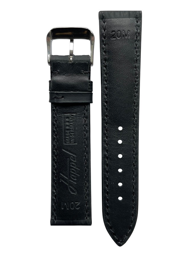 Horlogeband Happel Ironton Waterproof Leer | Zwart