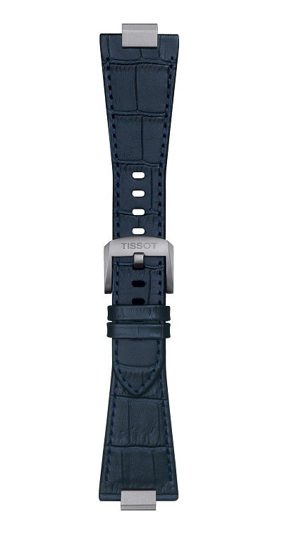 Tissot PRX Leer Blauw
