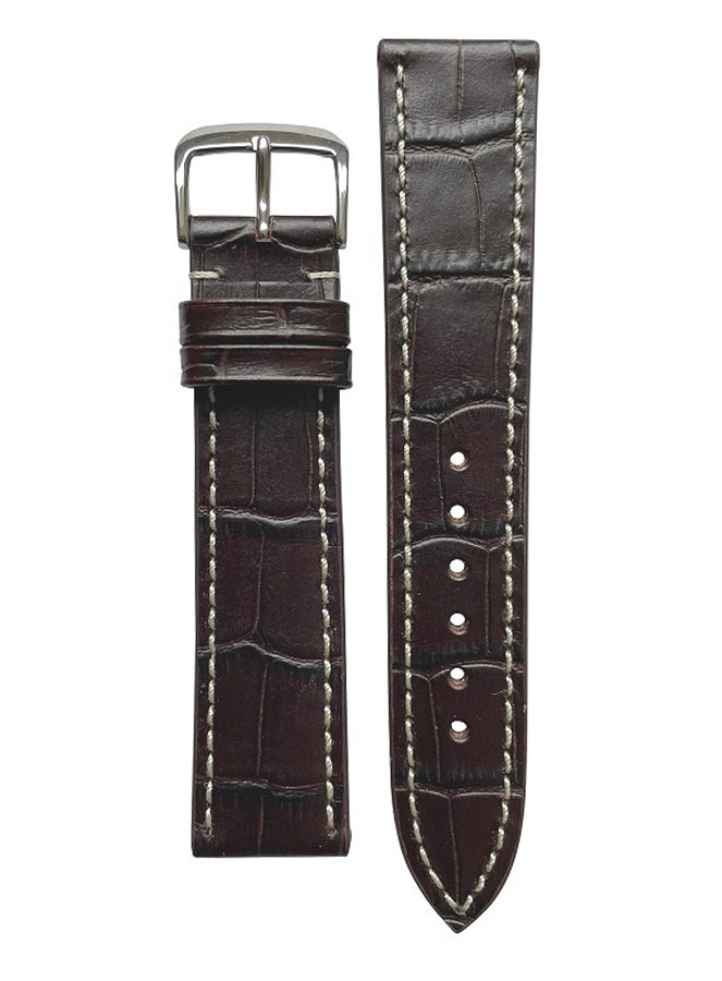 Watch Strap Happel Saboga Alligator Print Leather | Mocha