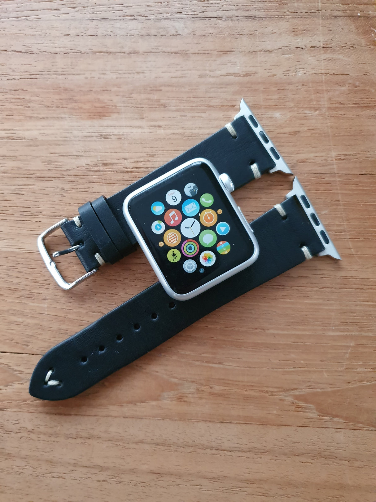 Apple Watch Strap - Vintage Leather - Tobacco & Dark Brown & Black