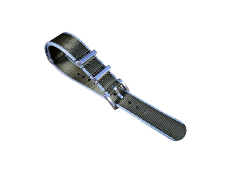 Premium NATO-band - Khaki / Grijze lijnen