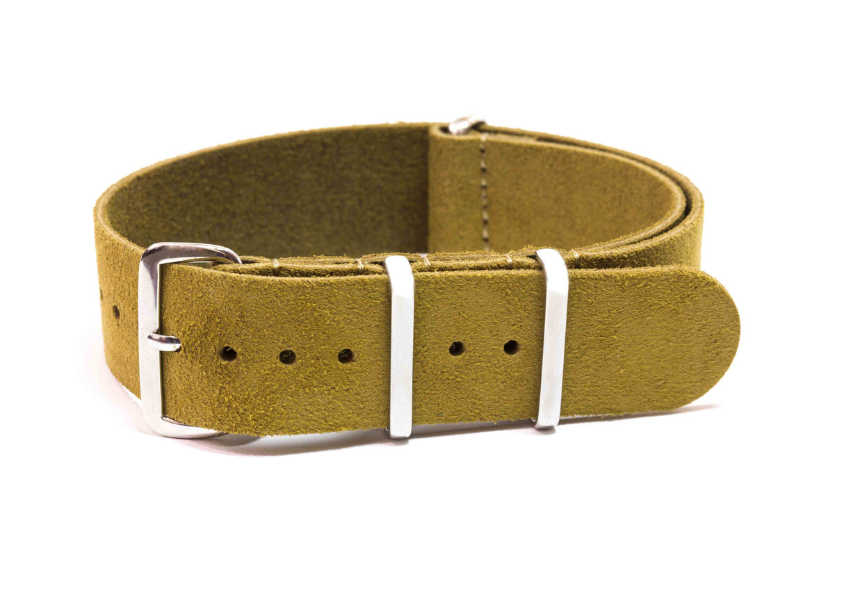 Suede/Leather NATO Strap - Brown