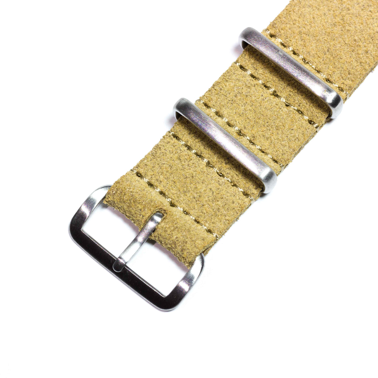 Suede/Leather NATO Strap - Natural