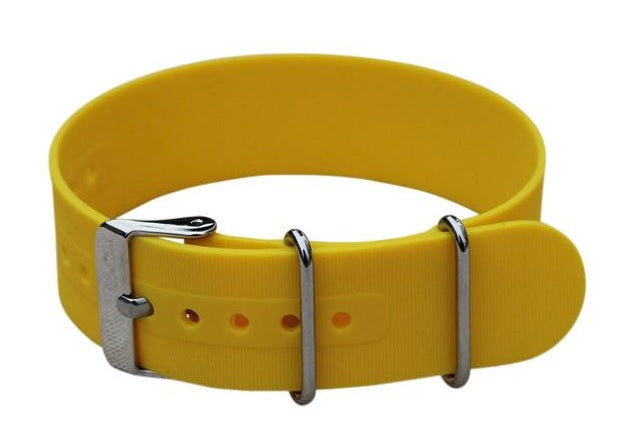 Silicone NATO Strap - Yellow