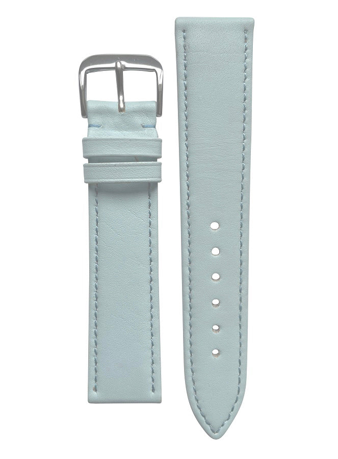 Horlogeband Happel Arezzo Leer | IJsblauw