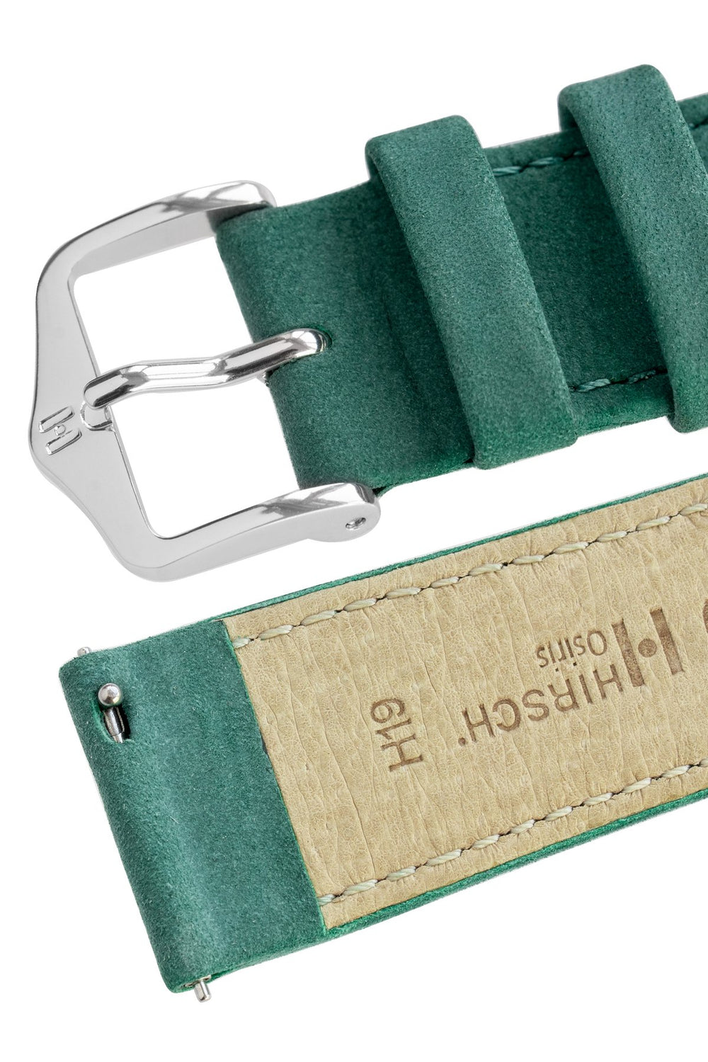 Watch Strap Hirsch Osiris Nubuck Leather - Green