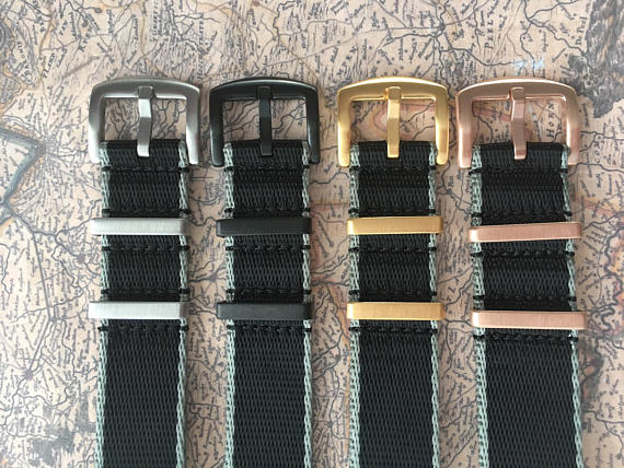Premium NATO Strap - Zwart / Grijs