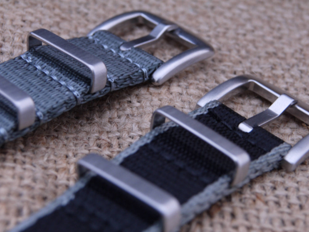 Premium NATO Strap - Zwart / Grijs