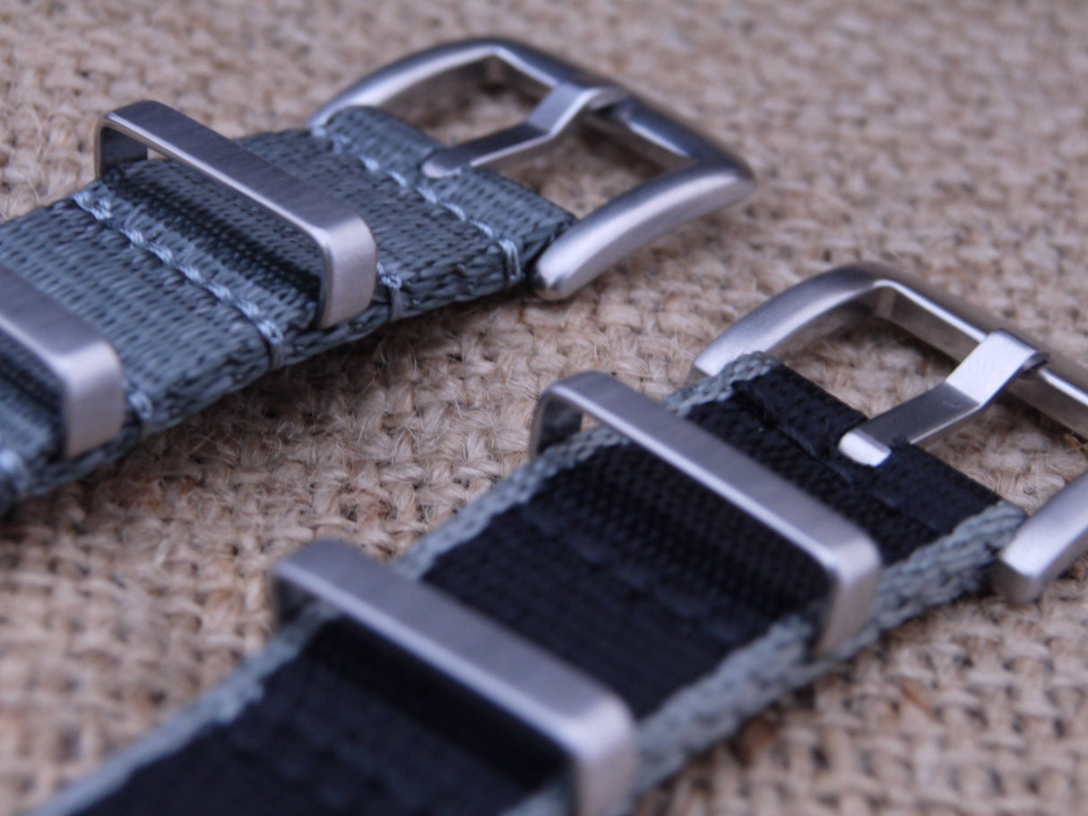 Premium NATO Strap - Zwart / Grijs