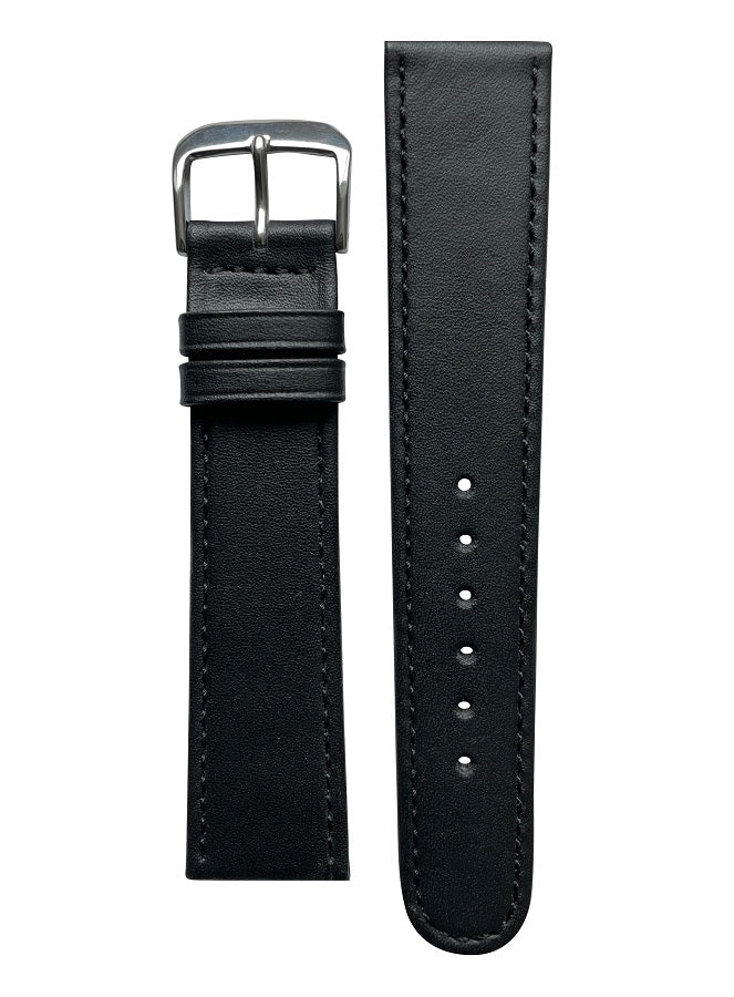 Horlogeband Happel Louisville Leer | Zwart