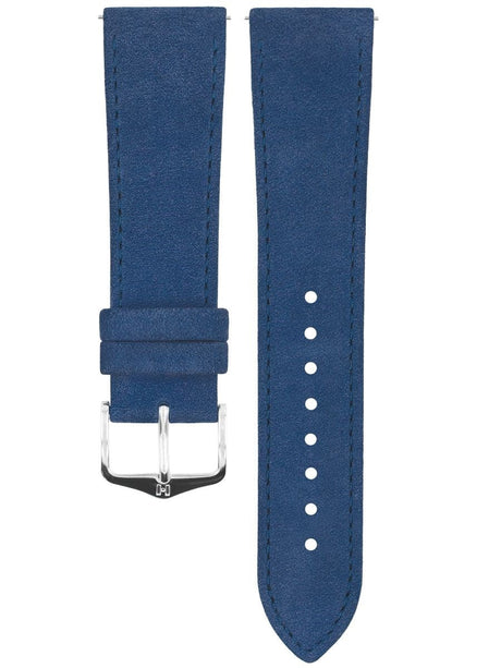 Watch Strap Hirsch Osiris Nubuck Leather - Dark Blue