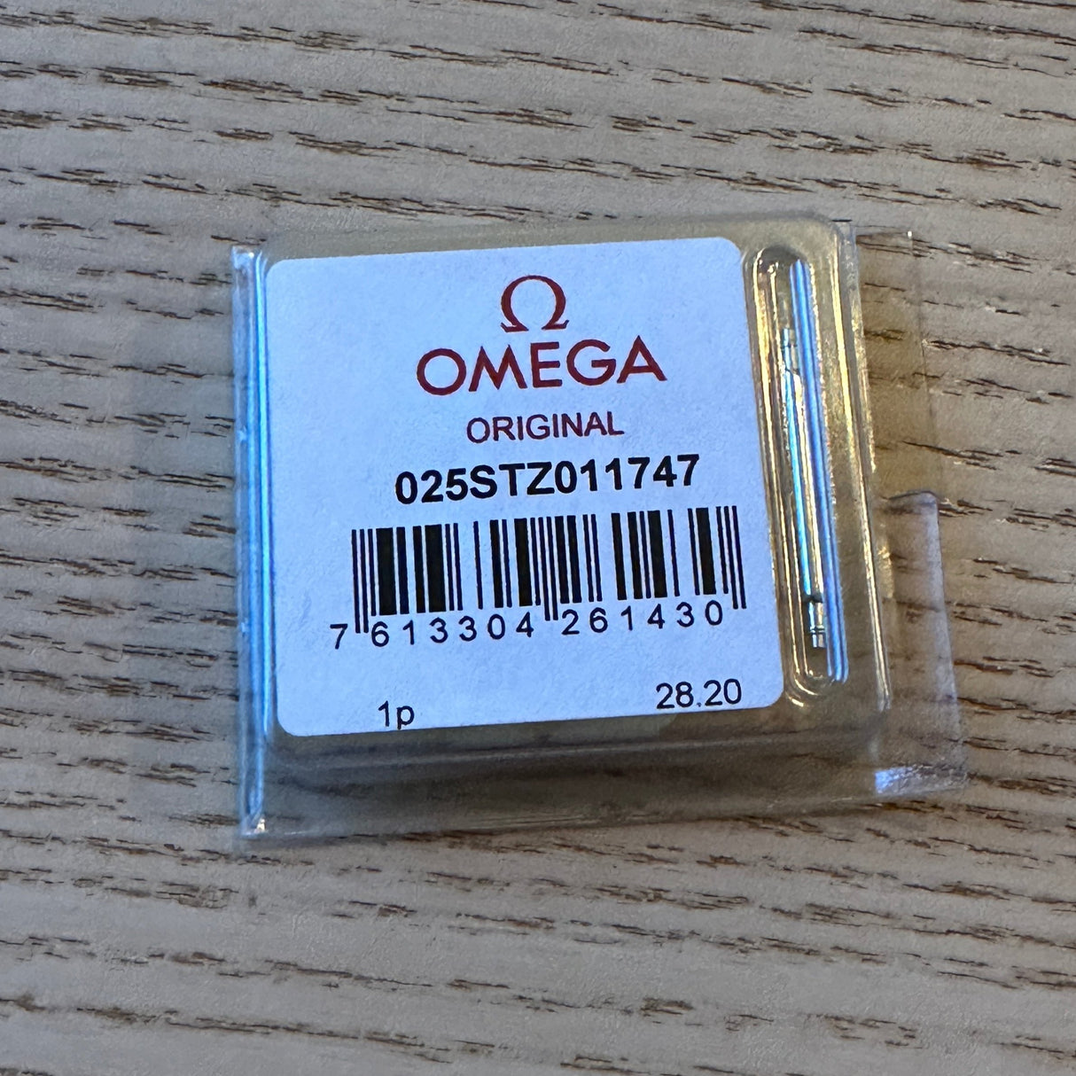 Omega 18mm buckle polished / brushed steel applied logo modern