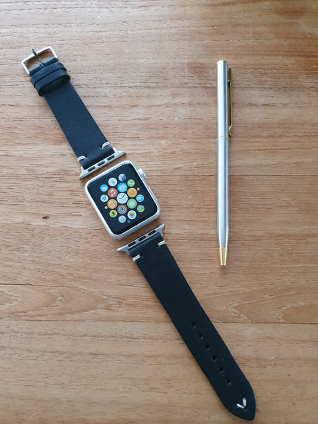 Apple Watch Strap - Vintage Leather - Tobacco & Dark Brown & Black