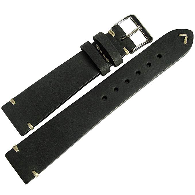 Watch Strap Vintage Leather by STRPS® - Tobacco & Dark Brown & Black