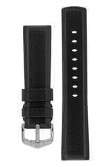 Watch Strap Hirsch Accent Rubber - Black