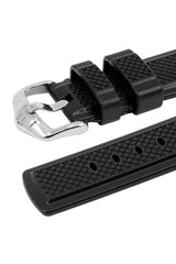 Watch Strap Hirsch Accent Rubber - Black