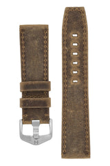 Watch Strap Hirsch Tritone Kudu Leather - Brown