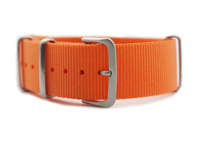 Classic NATO Strap - Orange  (brushed)