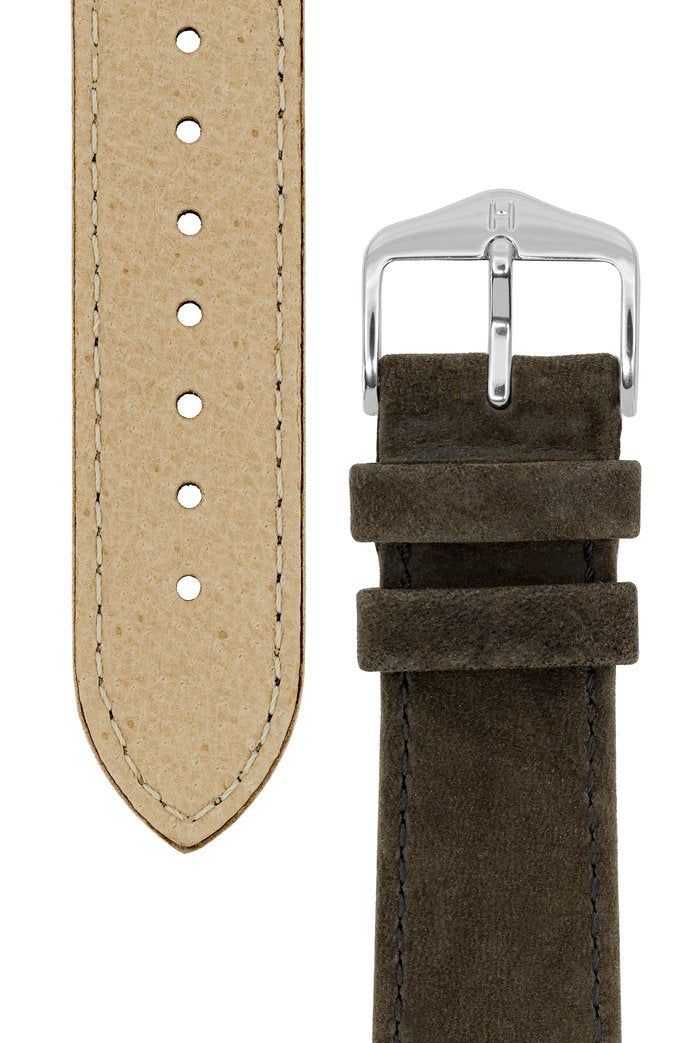 Watch Strap Hirsch Osiris Nubuck Leather - Brown