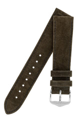 Watch Strap Hirsch Osiris Nubuck Leather - Brown