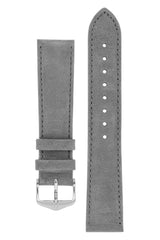 Watch Strap Hirsch Osiris Nubuck Leather - Grey