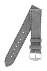 Watch Strap Hirsch Osiris Nubuck Leather - Grey