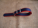 Premium NATO Strap - Blue / Red