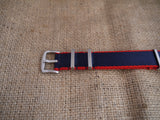 Premium NATO Strap - Blue / Red