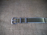 Premium NATO Strap - Khaki / Grey lines