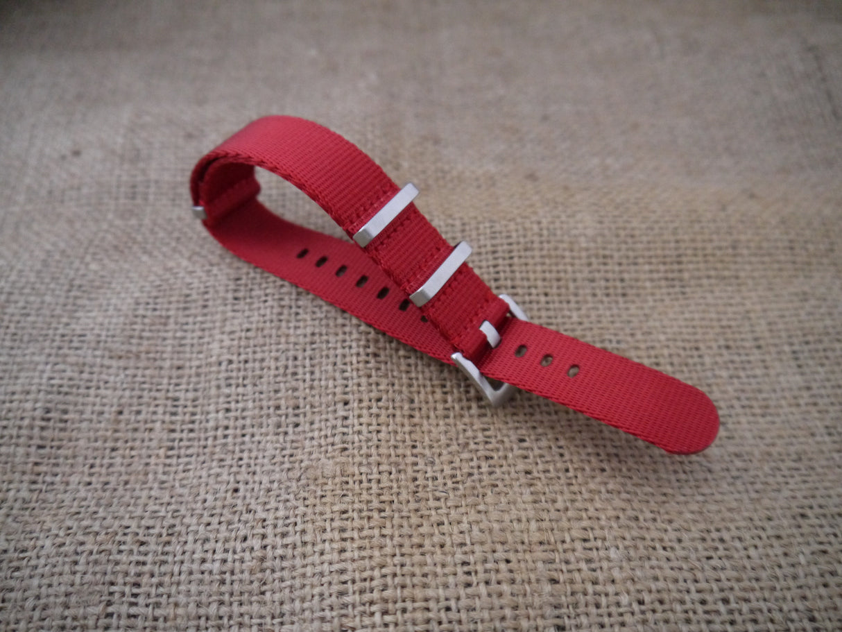 Premium NATO Strap - Warm Red