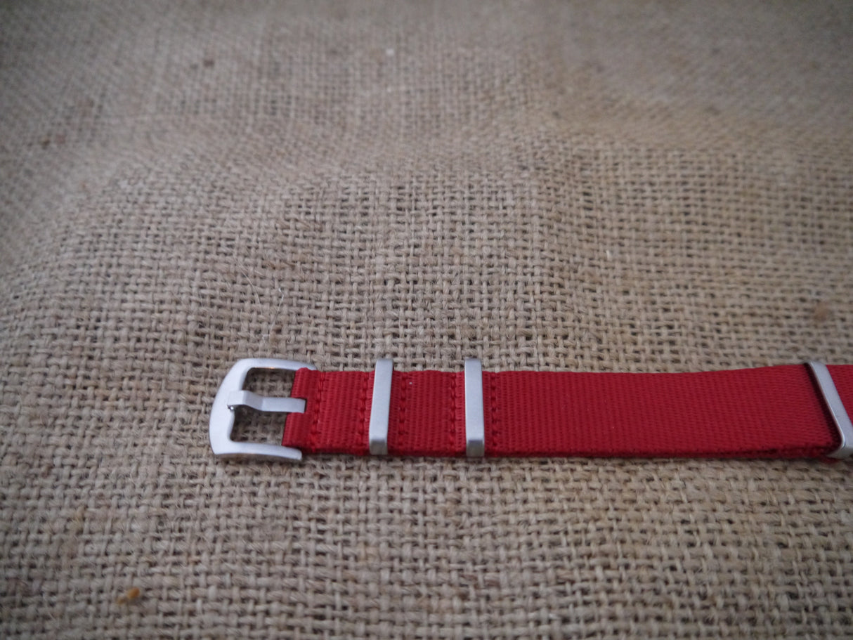 Premium NATO Strap - Warm Red