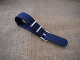 Premium NATO Strap - Black / Blue