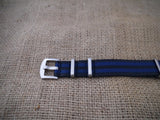 Premium NATO Strap - Black / Blue