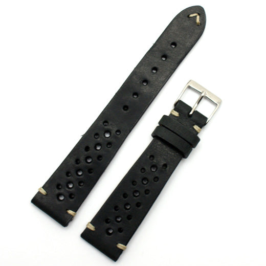 Apple Watch Strap - Racing Vintage Leather - Tobacco & Dark Brown & Black