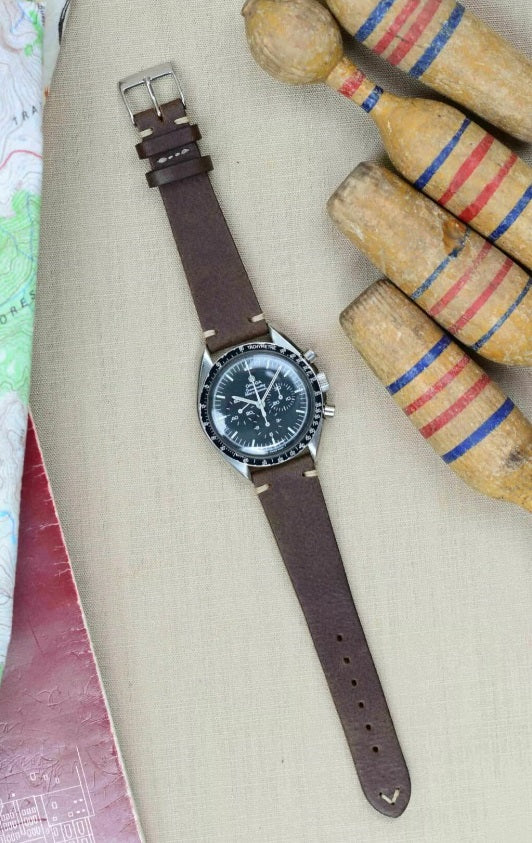 Watch Strap Vintage Leather by STRPS® - Tobacco & Dark Brown & Black