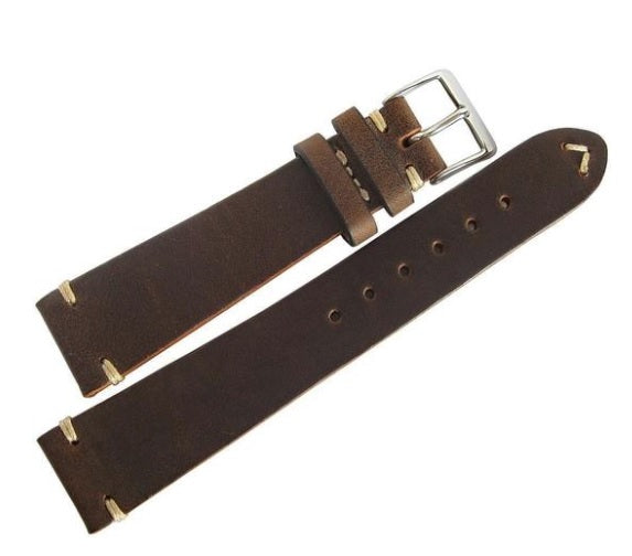 Watch Strap Vintage Leather by STRPS® - Tobacco & Dark Brown & Black