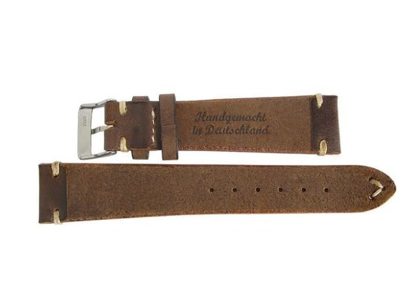 Watch Strap Vintage Leather by STRPS® - Tobacco & Dark Brown & Black