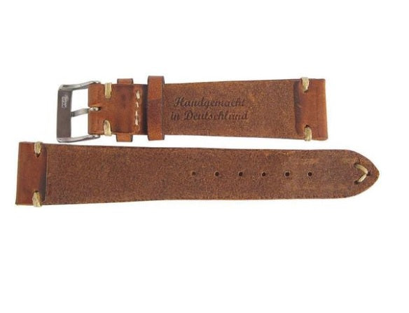 Watch Strap Vintage Leather by STRPS® - Tobacco & Dark Brown & Black