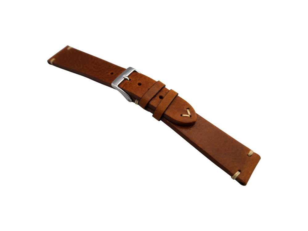 Watch Strap Vintage Leather by STRPS® - Tobacco & Dark Brown & Black