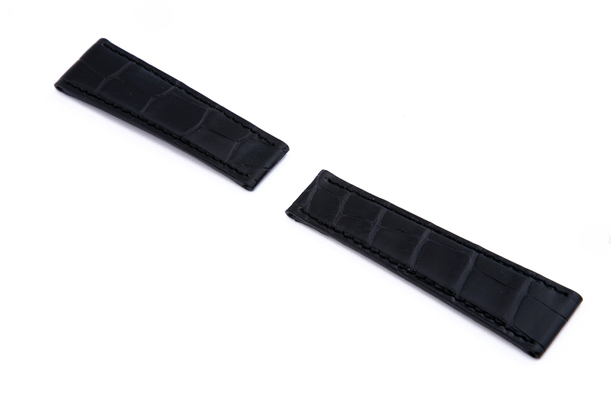 Watch Strap Happel Genuine Alligator Leather For Rolex | Black