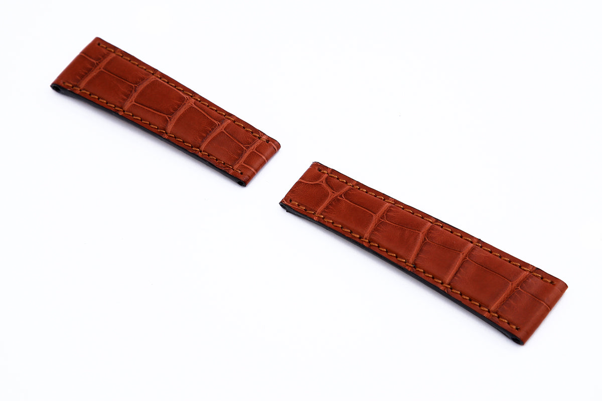 Watch Strap Happel Genuine Alligator Leather For Rolex | Mahogany