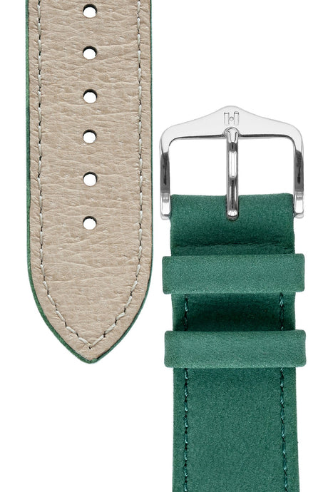 Watch Strap Hirsch Osiris Nubuck Leather - Green