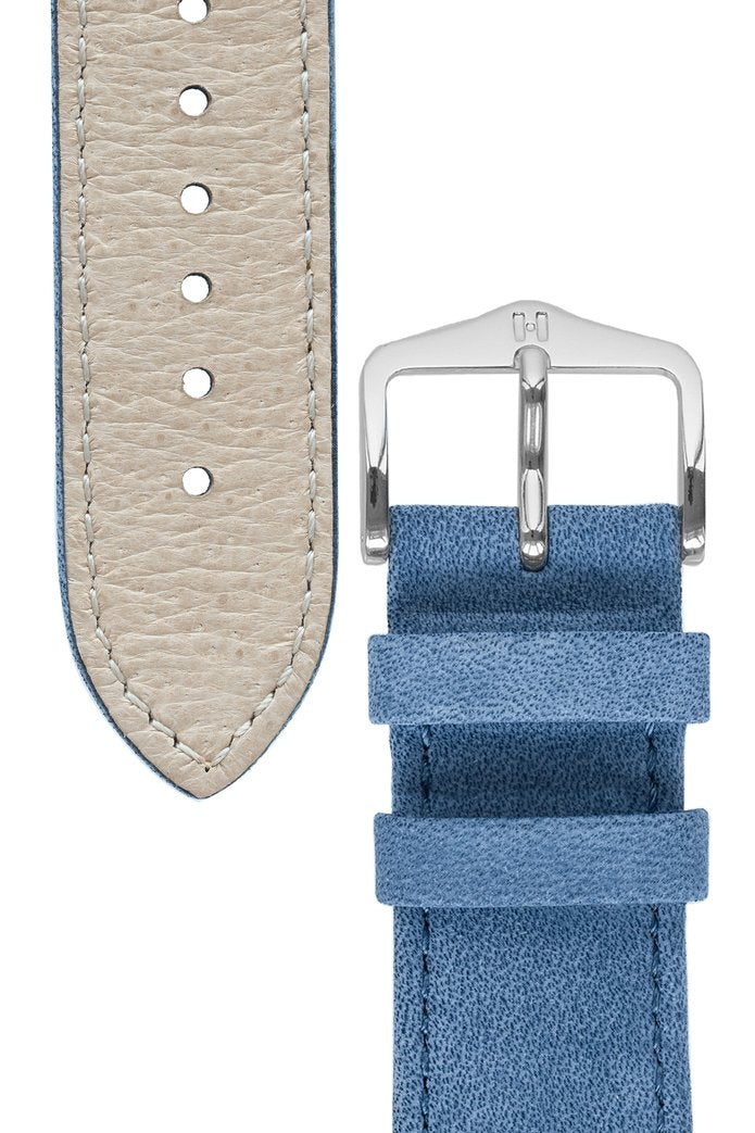 Watch Strap Hirsch Osiris Nubuck Leather - Blue