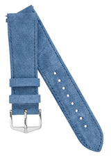 Watch Strap Hirsch Osiris Nubuck Leather - Blue