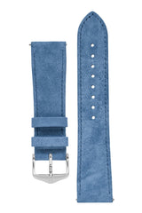 Watch Strap Hirsch Osiris Nubuck Leather - Blue